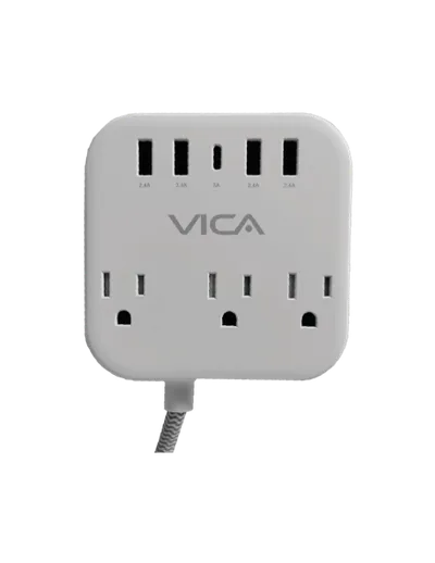 Centro Multicontactos VICA SUP USB 7P